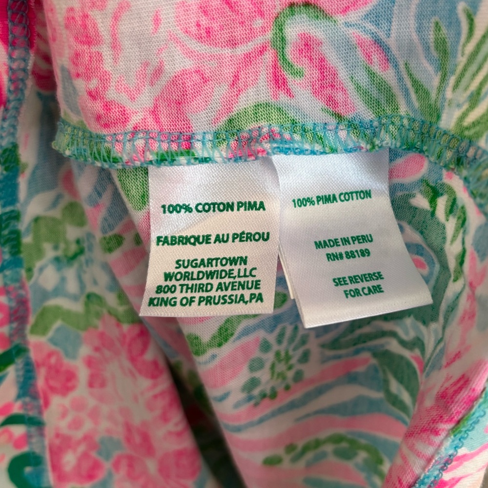 Lilly Pulitzer Newberri Tank Dress Amalfi Blue Leaf It Wild XXS New without Tags - Picture 8 of 9